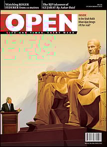open magazine cover
