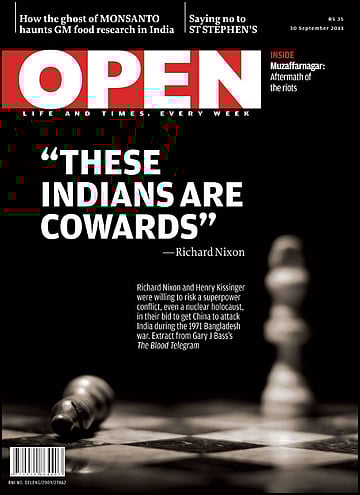 open magazine cover