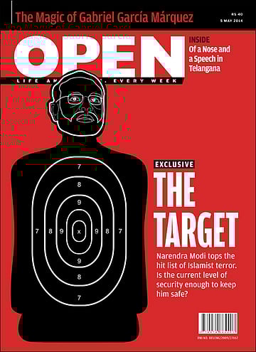 open magazine cover