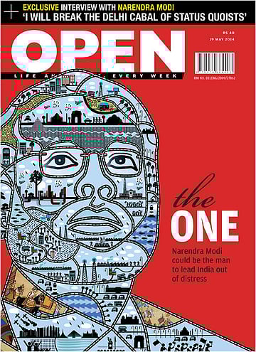 open magazine cover