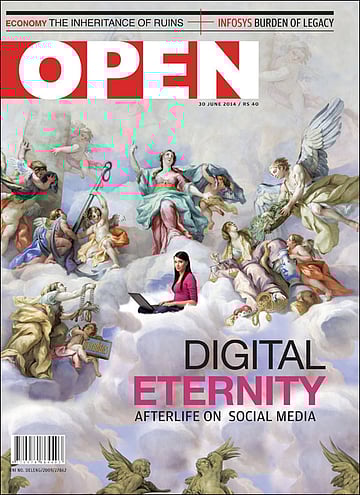 open magazine cover
