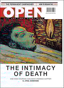 open magazine cover