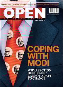 open magazine cover