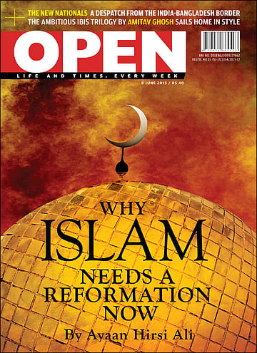 open magazine cover