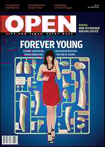 open magazine cover