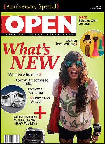 open magazine cover