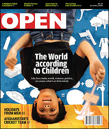 open magazine cover