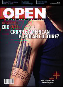 open magazine cover