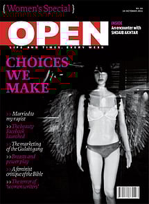 open magazine cover