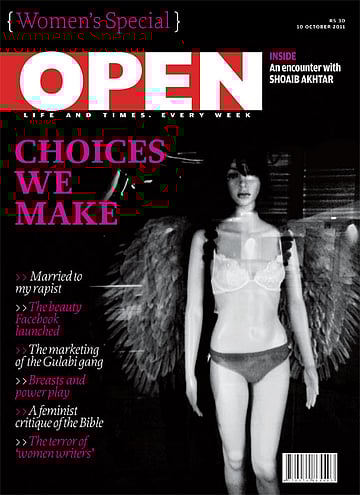open magazine cover