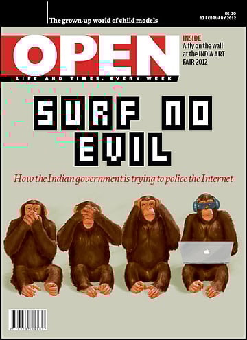 open magazine cover
