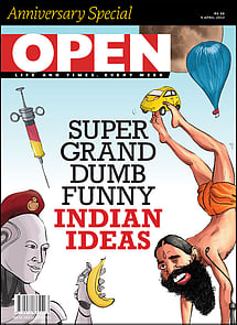 open magazine cover