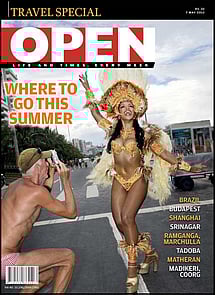 open magazine cover