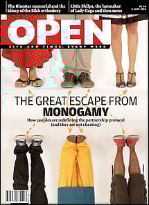 open magazine cover