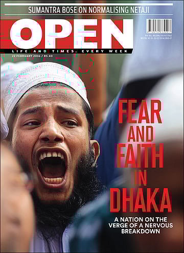 open magazine cover
