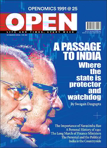 open magazine cover
