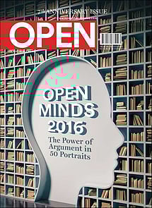 open magazine cover