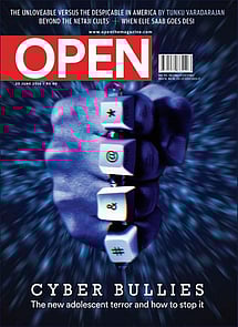 open magazine cover