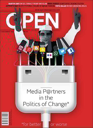 open magazine cover