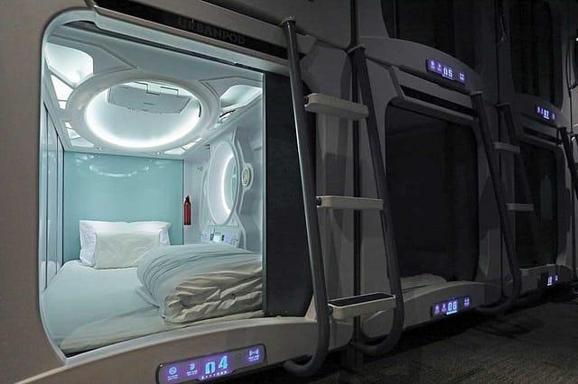 Checking into a Pod in Mumbai