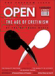 open magazine cover