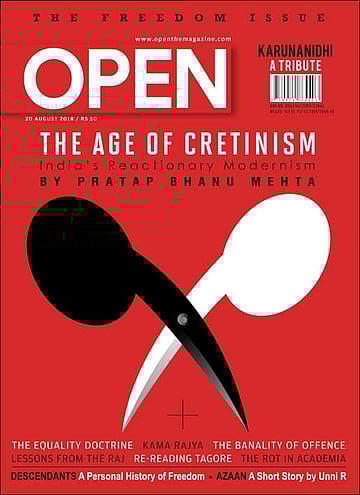 open magazine cover