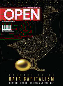 open magazine cover