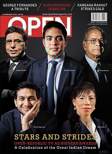open magazine cover