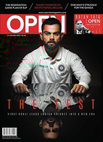 open magazine cover