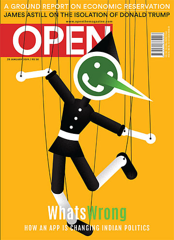 open magazine cover