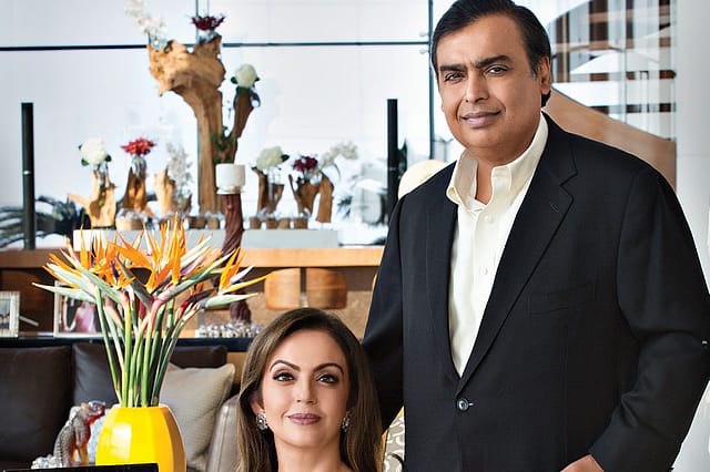 Mukesh Ambani, 62, Industrialist and Nita Ambani, 55, Entrepreneur