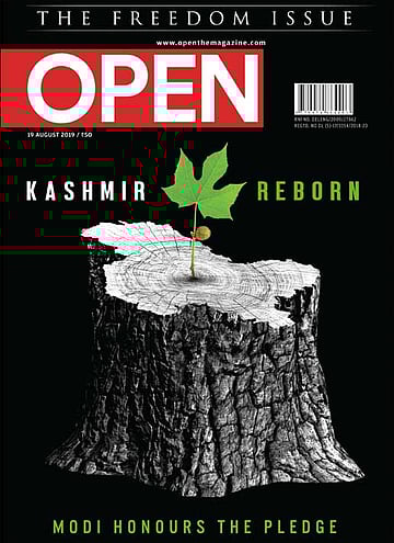 open magazine cover
