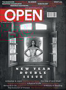 open magazine cover