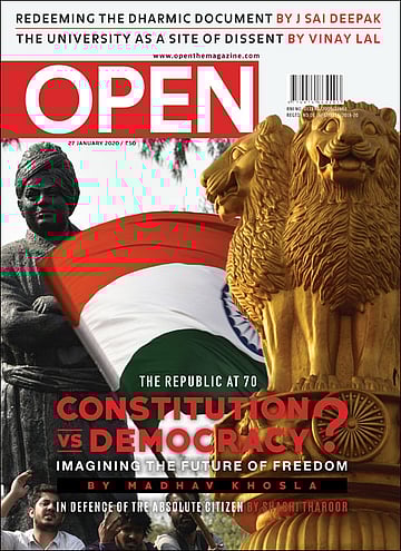 open magazine cover