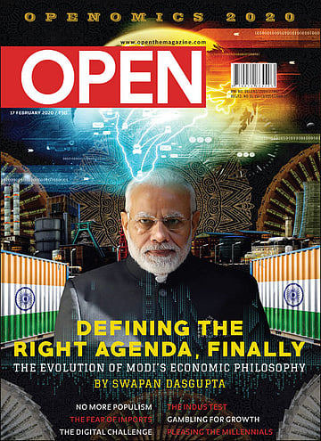 open magazine cover