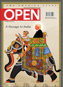 open magazine cover