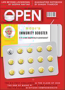 open magazine cover