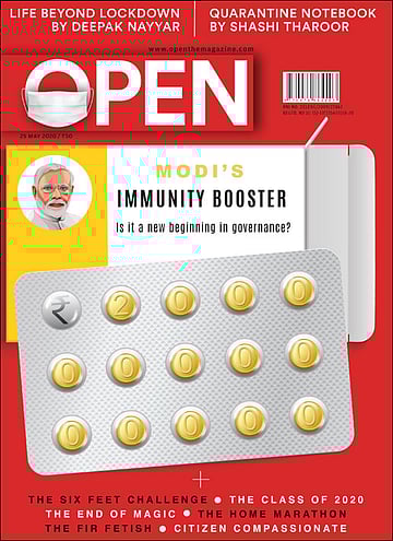 open magazine cover
