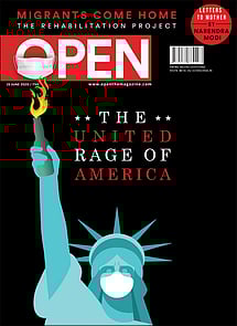 open magazine cover