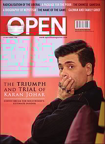 open magazine cover