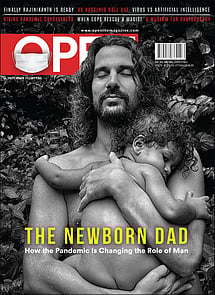 open magazine cover
