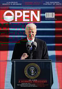 open magazine cover