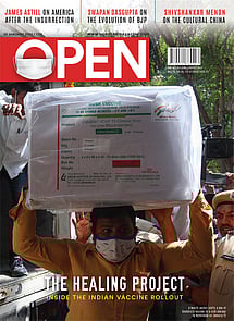 open magazine cover