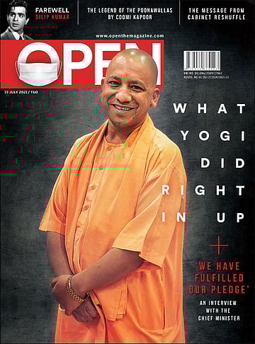 open magazine cover