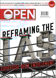 open magazine cover