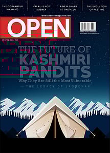 open magazine cover