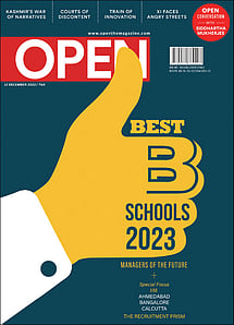open magazine cover