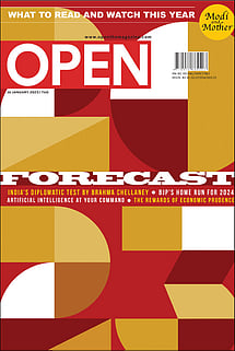 open magazine cover