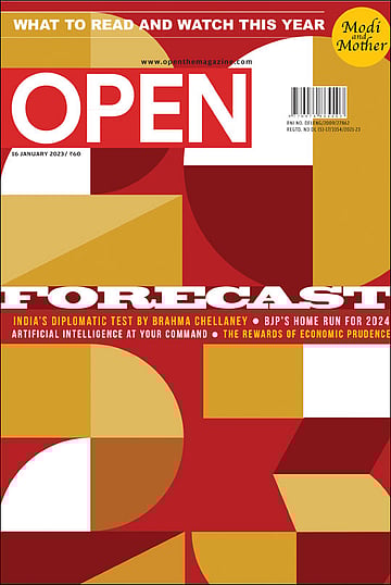 open magazine cover