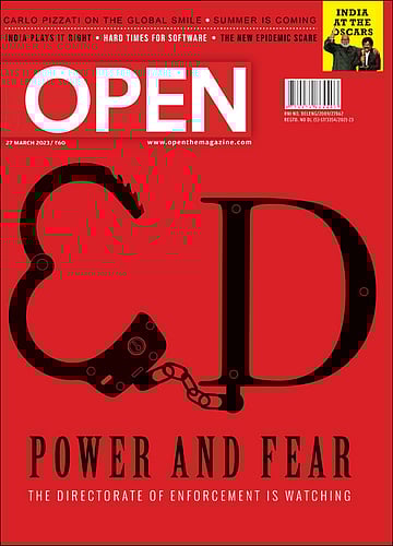 open magazine cover